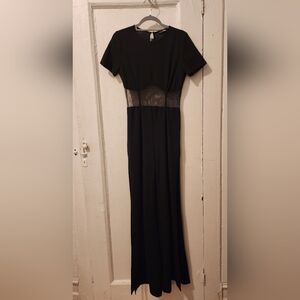 Fashion Nova Elegant Black Jumpsuit with Mesh